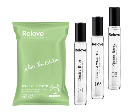 Relove 私密肌30秒濕紙巾 + G7私密護理抑菌清爽噴霧